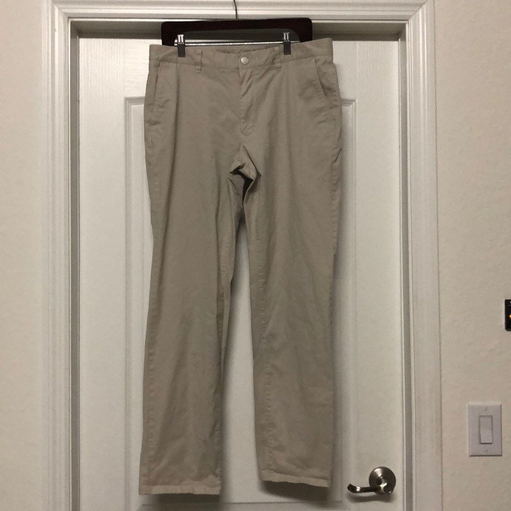 Bonobos khaki 34x32 stretch washed slim chinos